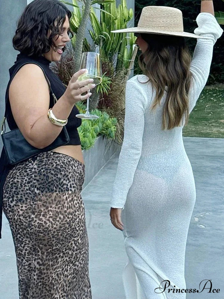 Mesh Transparent Maxi Holiday Dress - Image 9