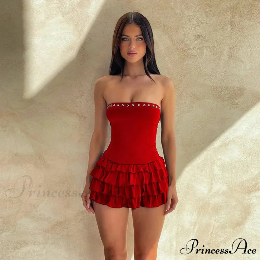 Metal Waist Wrap A-line Gown Holiday Dress - Image 6