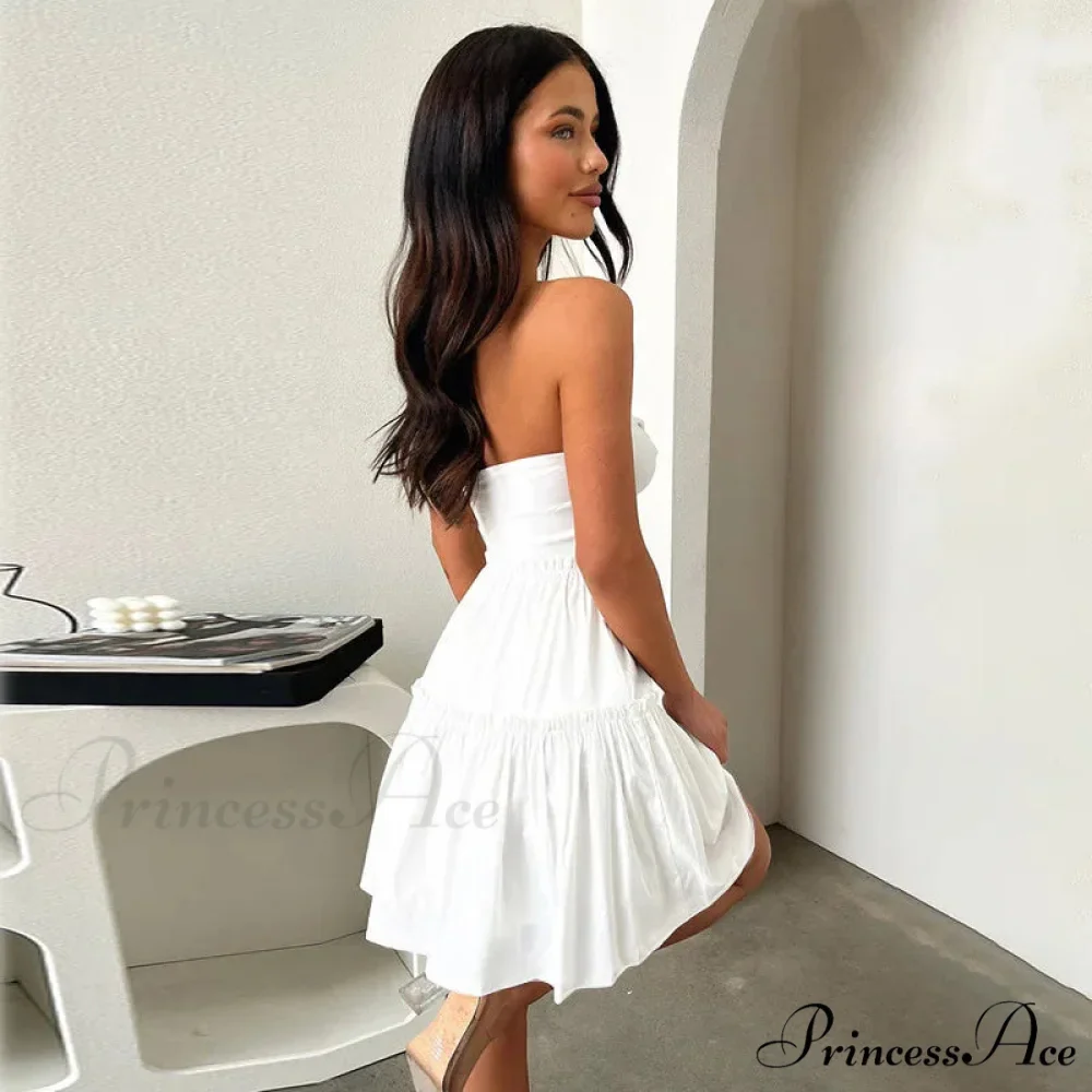 Midsection Encircle A-line Folded Getaway Dress - Image 5
