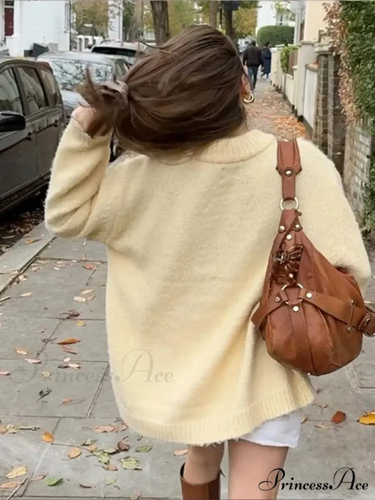 Monochromatic Extended Sleeve Pullover Jumper - Image 3