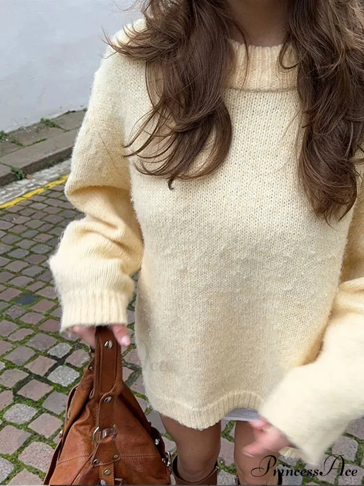 Monochromatic Extended Sleeve Pullover Jumper - Image 5