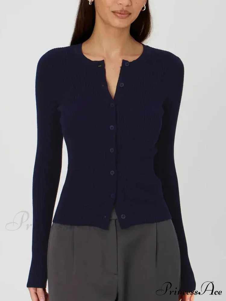 Monochromatic Textured Extended Sleeve Knit Cardigan - Image 12