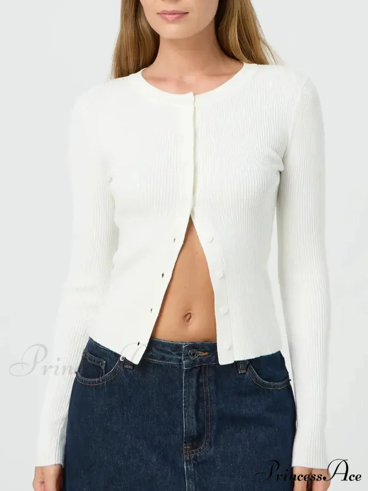 Monochromatic Textured Extended Sleeve Knit Cardigan - Image 2