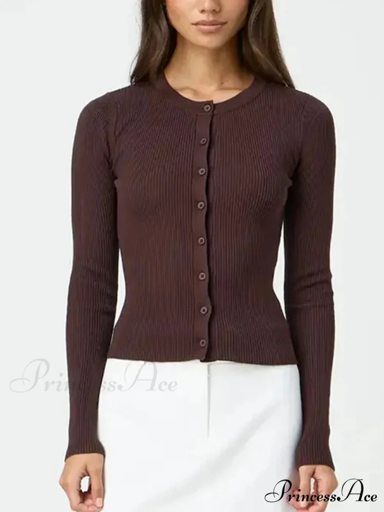 Monochromatic Textured Extended Sleeve Knit Cardigan - Image 5