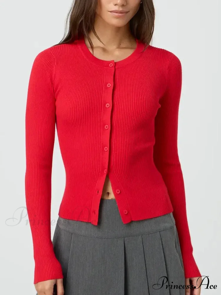 Monochromatic Textured Extended Sleeve Knit Cardigan - Image 6