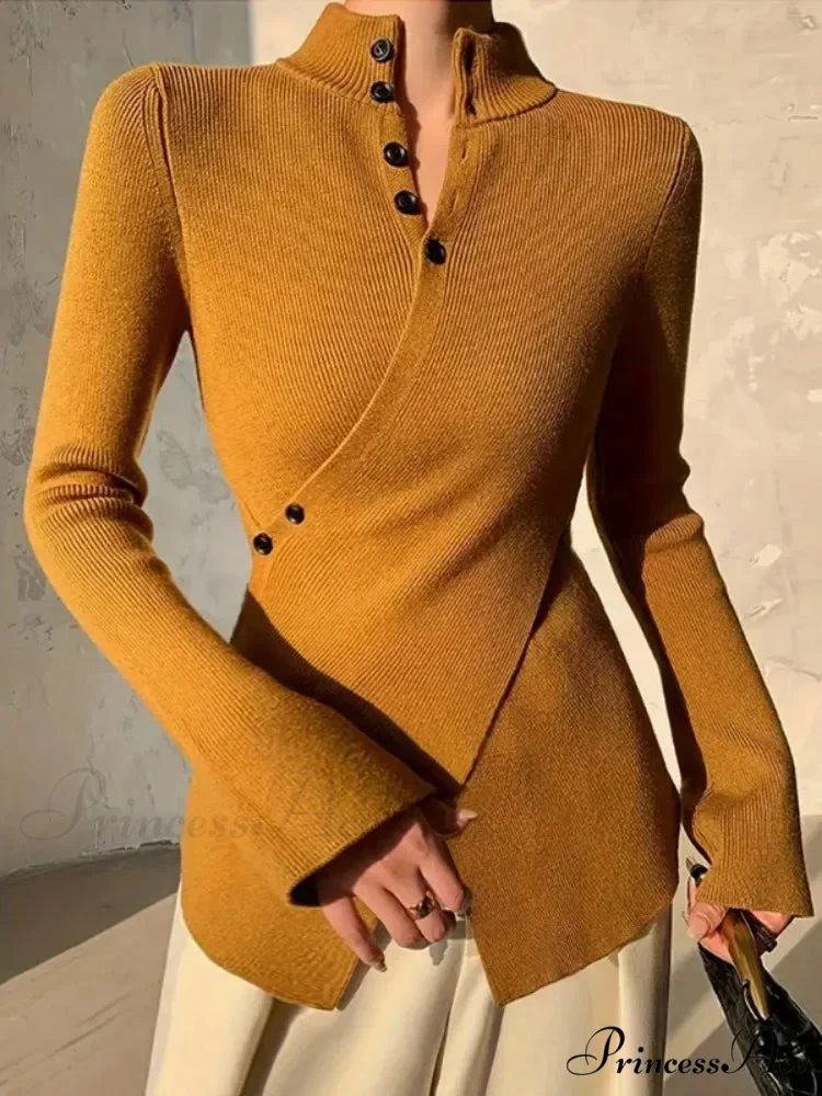 Monochromatic Uneven Length Sleeve Jumper - Image 3