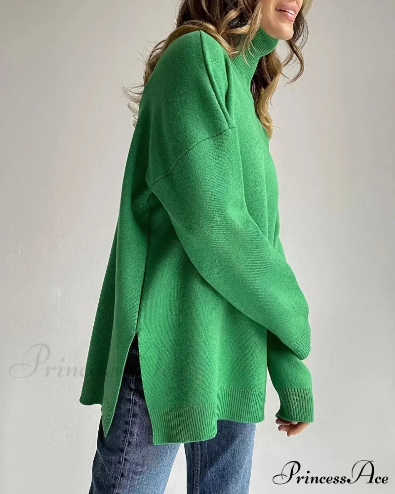 Multicolored High-necked Chunky Jumper - Image 5