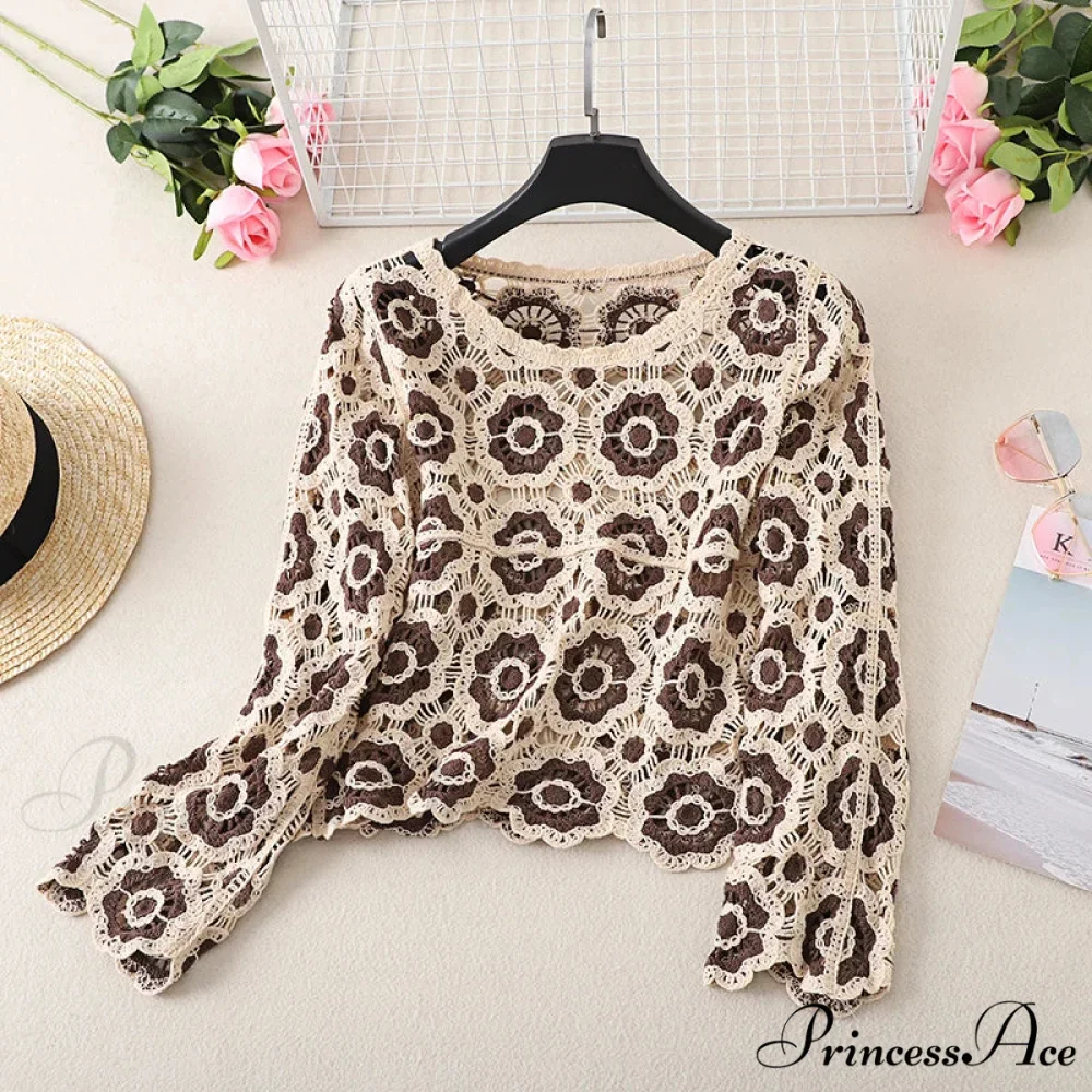 Multihued Y2K Baggy Crochet Knit Cardigan - Image 14