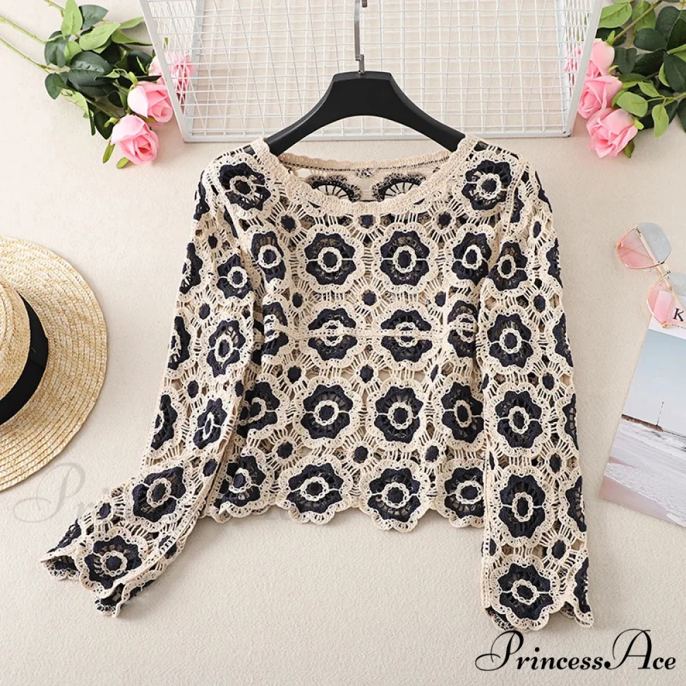 Multihued Y2K Baggy Crochet Knit Cardigan - Image 17