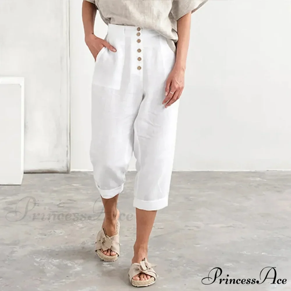 Multiple Clasp Wide Leg Cargo Trousers - Image 2
