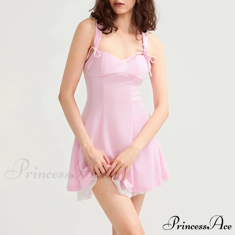 Necktie Band Skater Mini Dress - Image 4