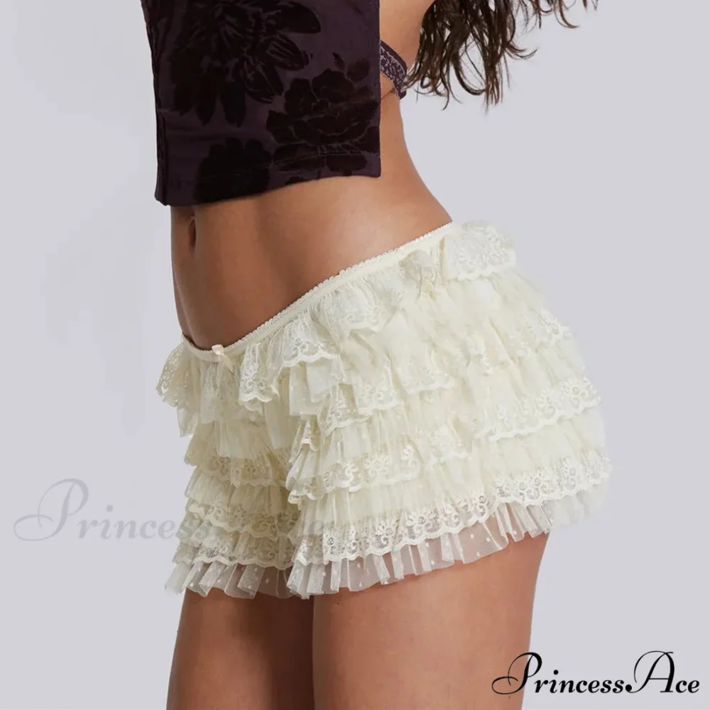 Net Lace Ribbon Booty Short - Image 2