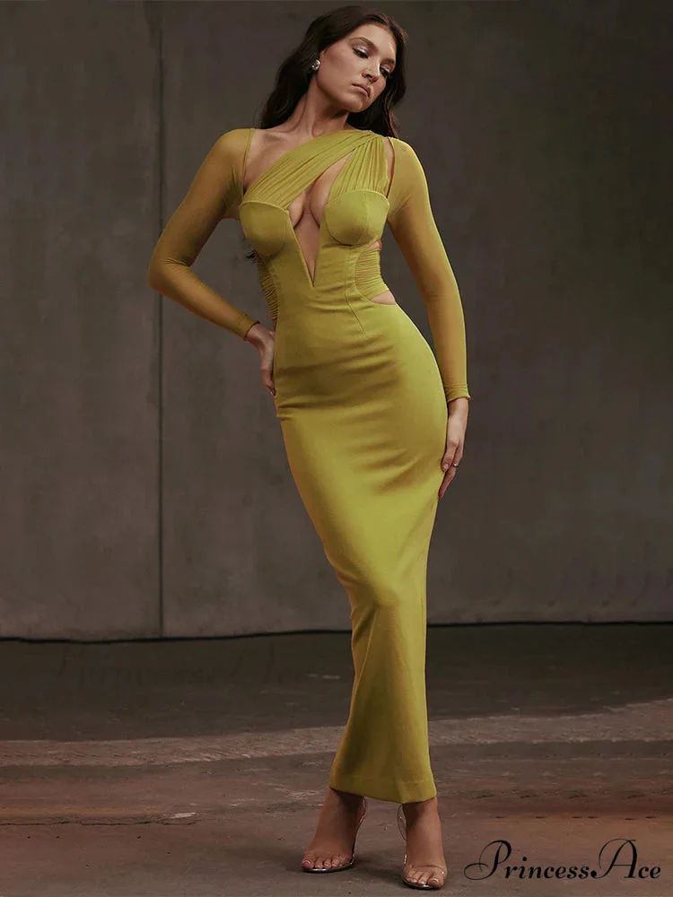Net Patchwork Sleek Bodycon Holiday Dress - Image 2