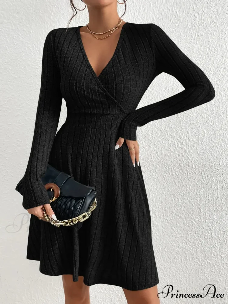 New Thin Attractive Sheath Dress Waist Reducing Short Little Black Dress - Image 3