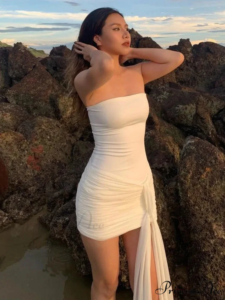 Off-Shoulder Dual Layer Short Dress - Image 2