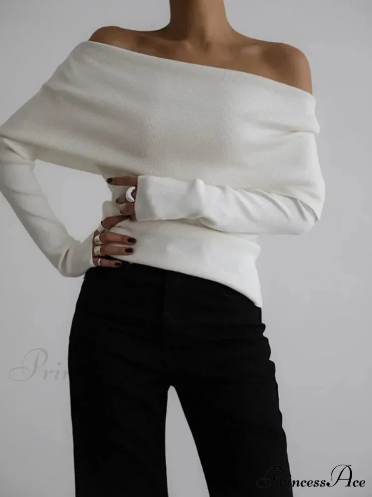 Off Shoulder Long Sleeve Skinny Sweater

Modified Output: Off Exposed Elbow Extended Sleeve Slim Fit Jumper - Image 2