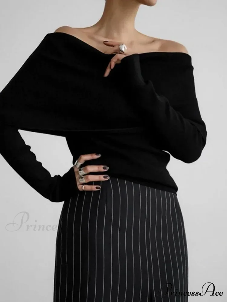 Off Shoulder Long Sleeve Skinny Sweater

Modified Output: Off Exposed Elbow Extended Sleeve Slim Fit Jumper - Image 3
