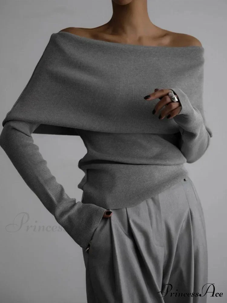 Off Shoulder Long Sleeve Skinny Sweater

Modified Output: Off Exposed Elbow Extended Sleeve Slim Fit Jumper - Image 4