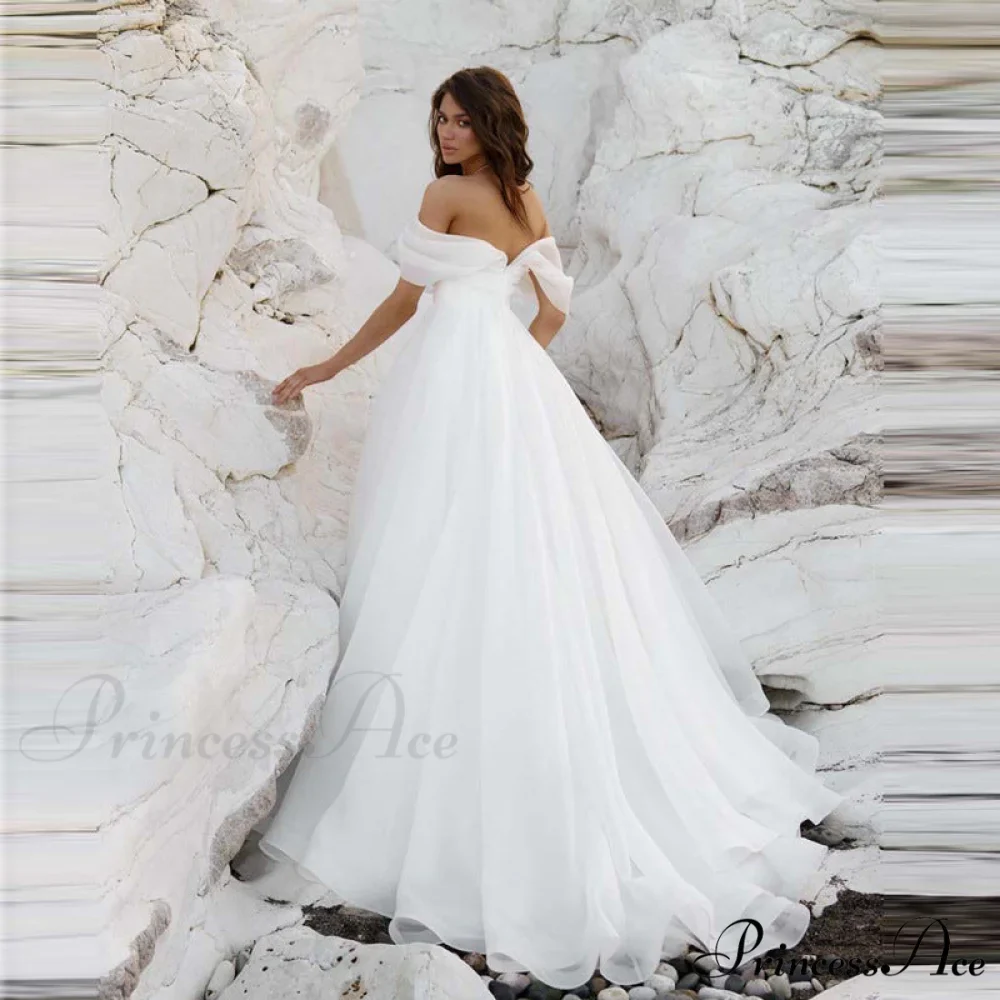 Off-Shoulder Royal Wedding Gown - Image 3