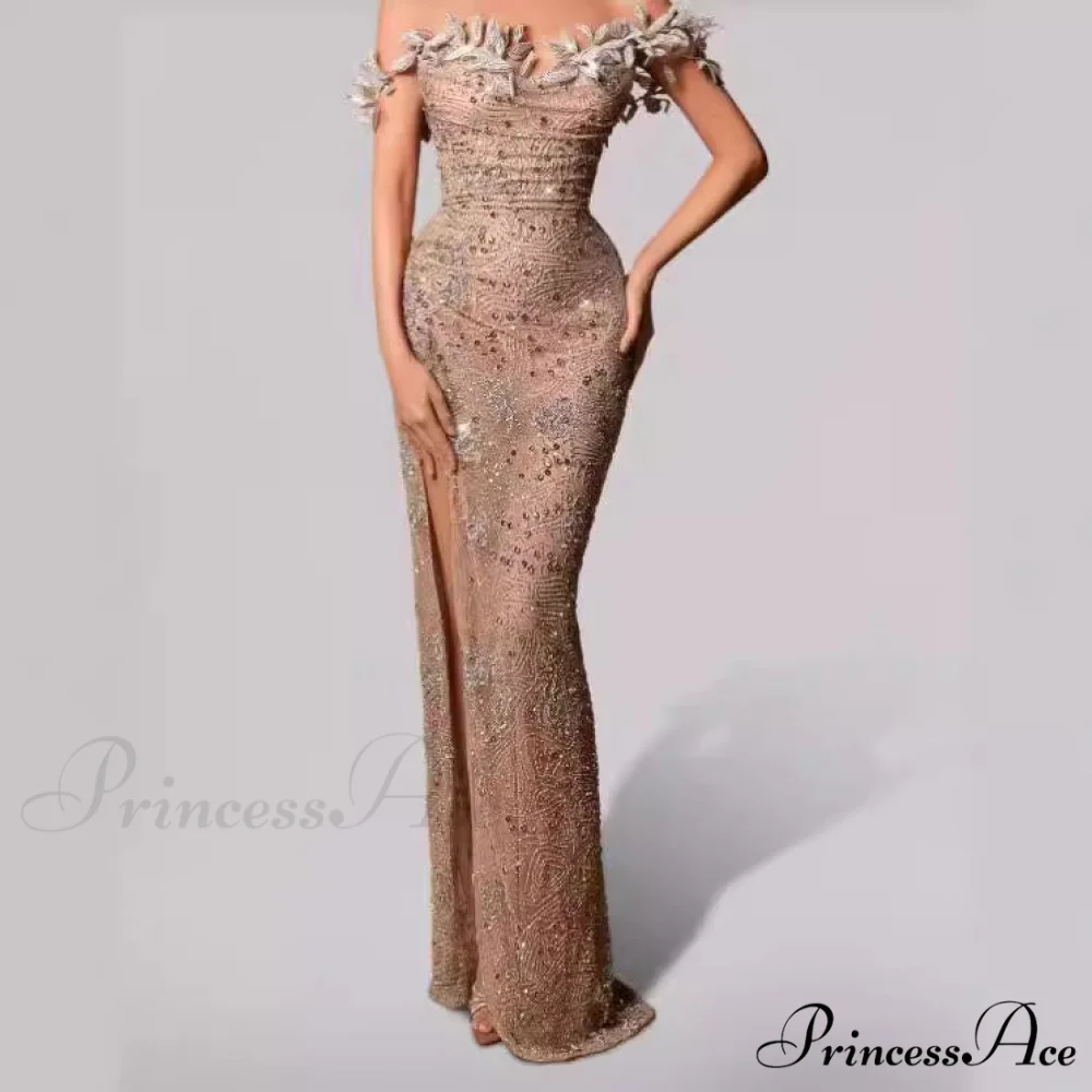 Off-the-shoulder Cutout Bandeau Full Length Prom Gown - Image 2