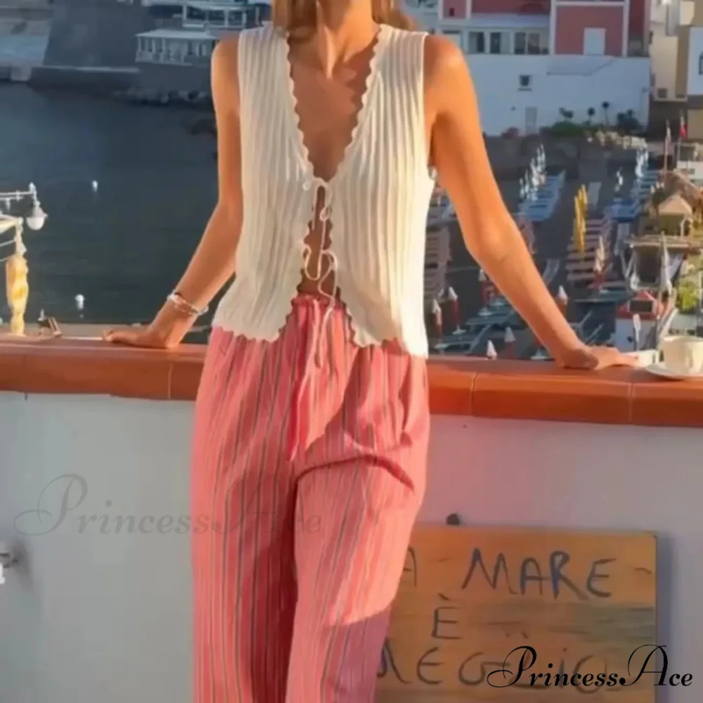 Open Front Knitted Short Top - Image 3