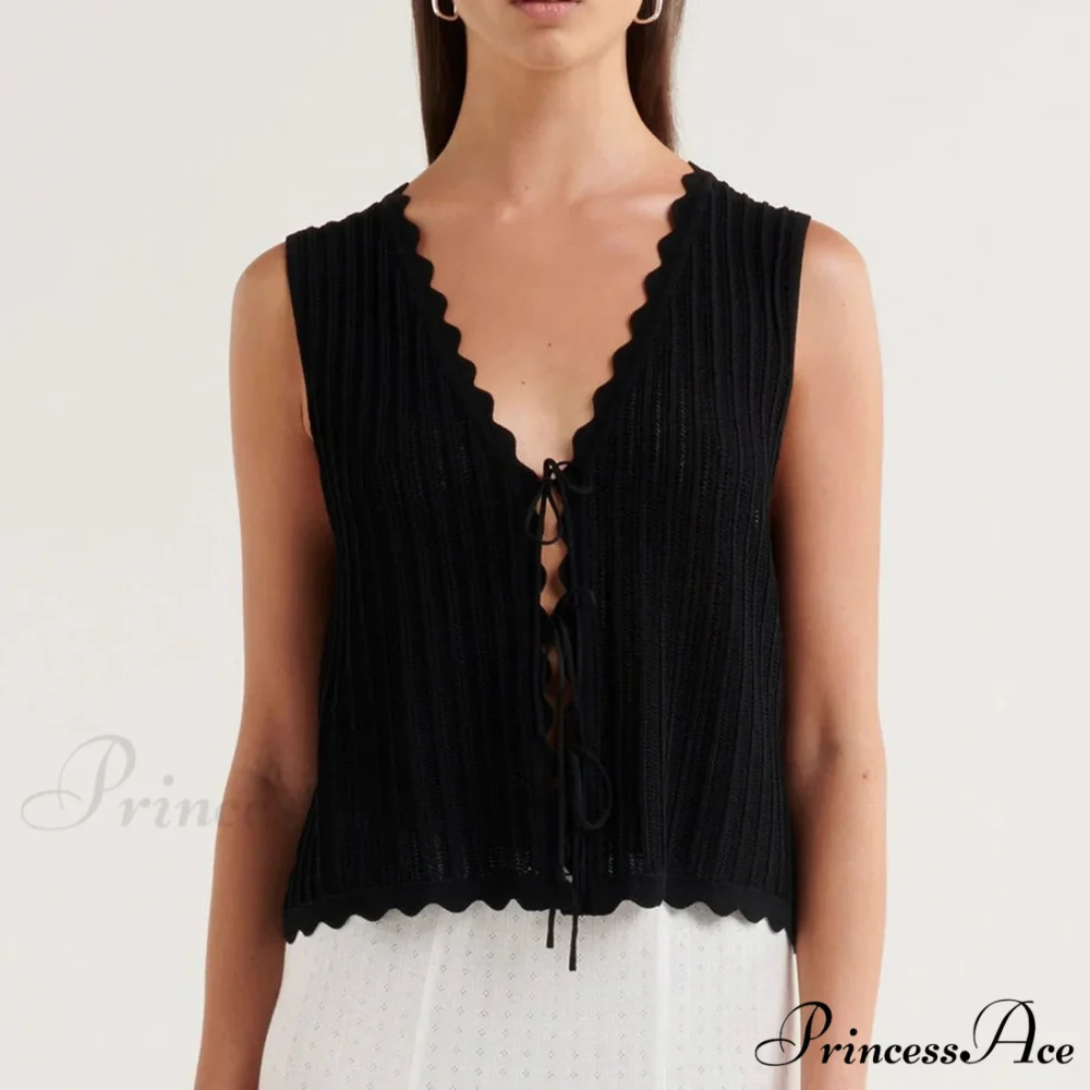 Open Front Knitted Short Top - Image 4