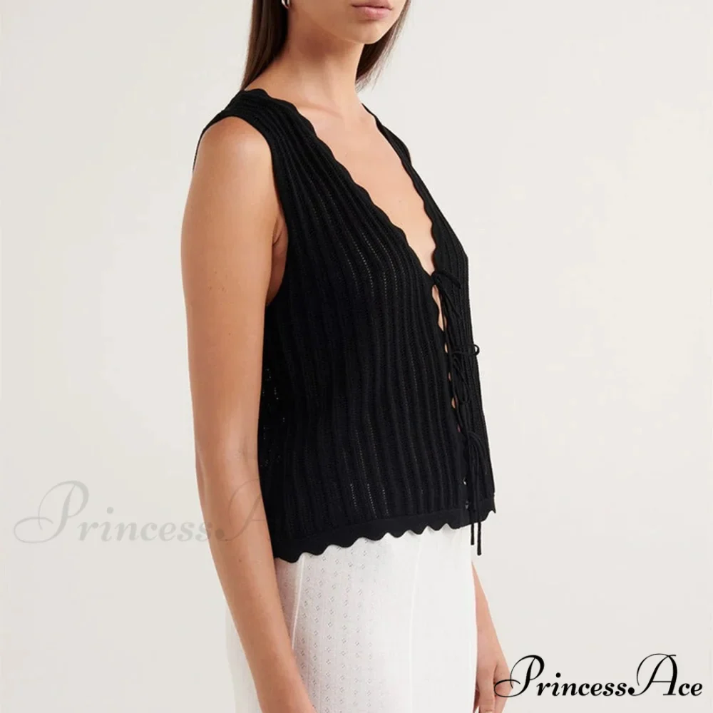 Open Front Knitted Short Top - Image 5