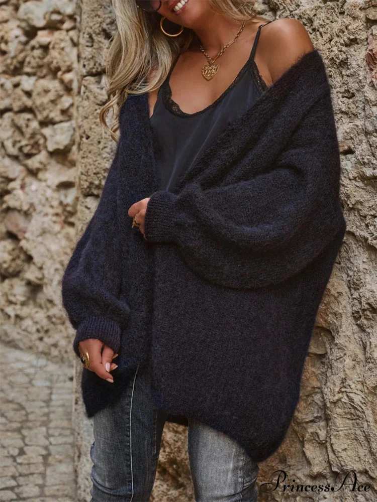Open Front Soft Long Sleeve Knit Cardigan - Image 4