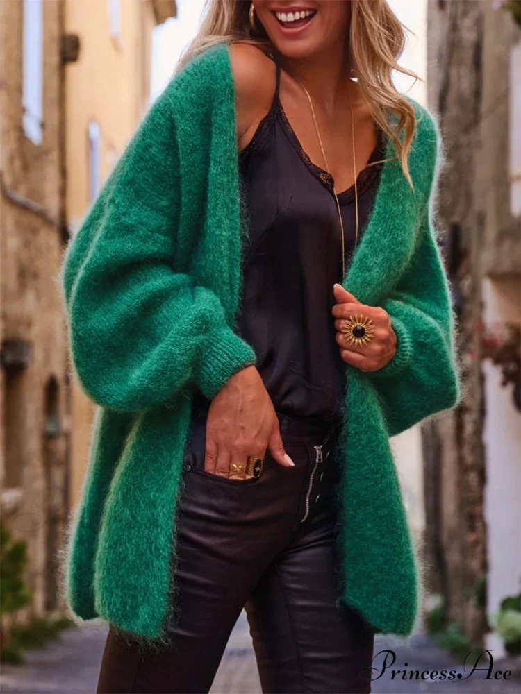 Open Front Soft Long Sleeve Knit Cardigan - Image 7
