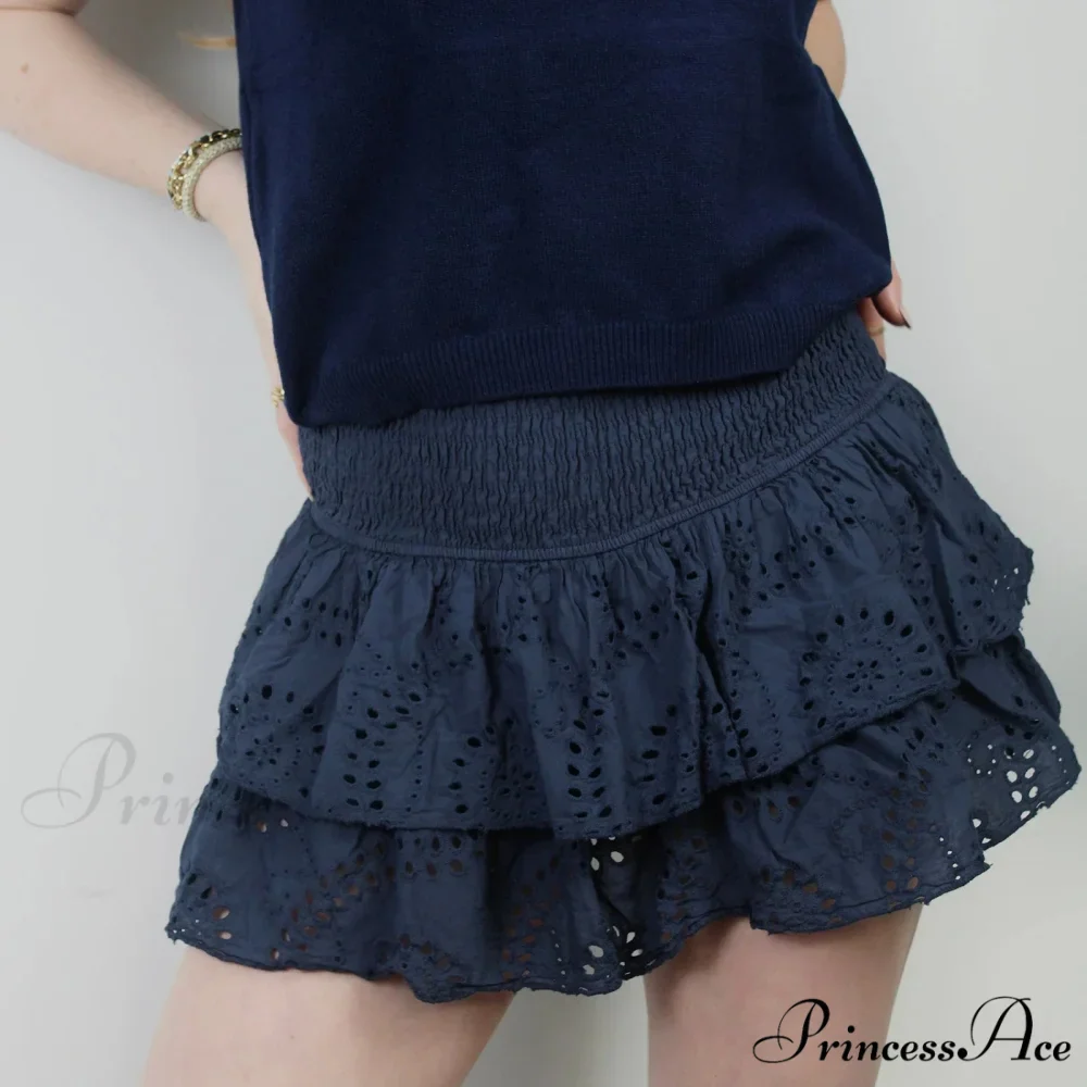 Openwork Tiered Frilly Skirt - Image 6