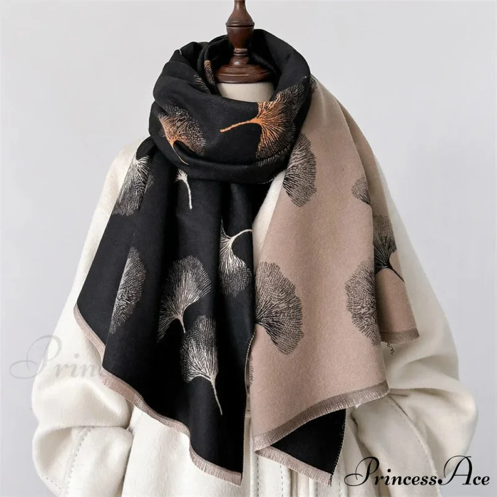 Opulent Cashmere Blossom Pashmina Scarf - Image 6
