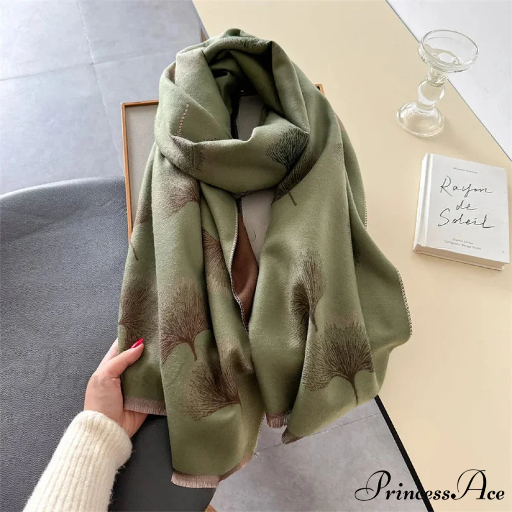 Opulent Cashmere Blossom Pashmina Scarf - Image 8