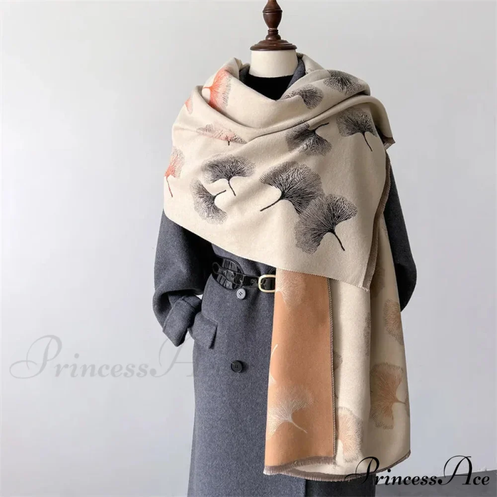 Opulent Cashmere Blossom Pashmina Scarf - Image 9