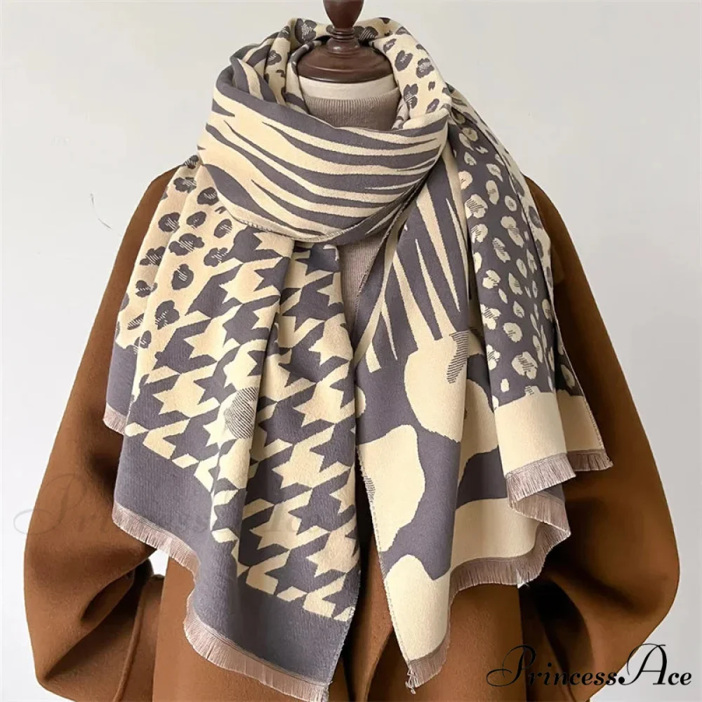 Opulent Cashmere Winter Poncho Scarf - Image 2
