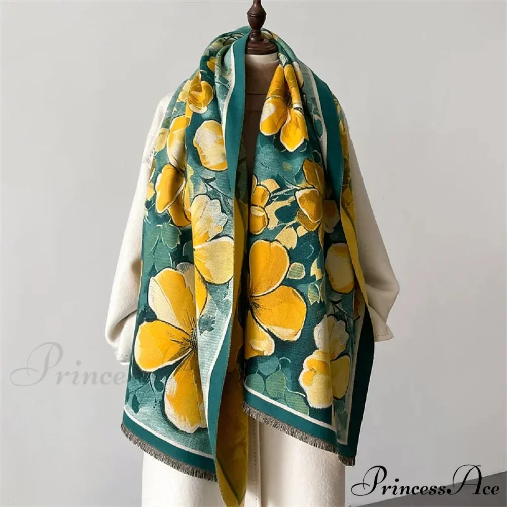 Opulent Cozy Wrap Merino Blossom Shawl - Image 10