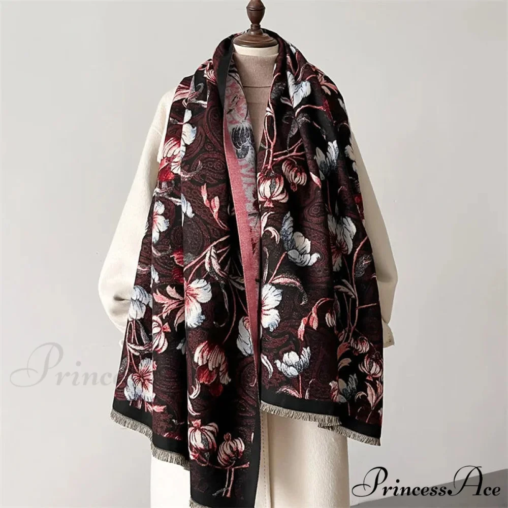 Opulent Cozy Wrap Merino Blossom Shawl - Image 11