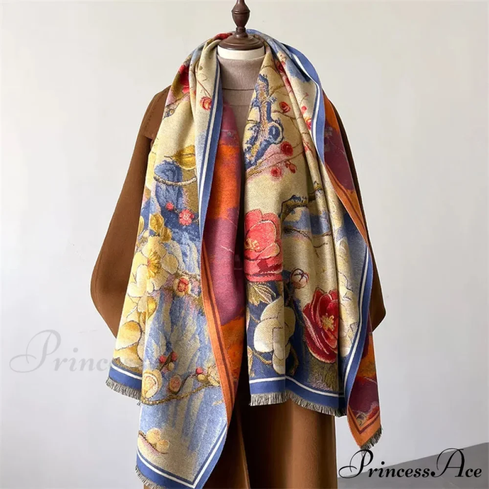 Opulent Cozy Wrap Merino Blossom Shawl - Image 12