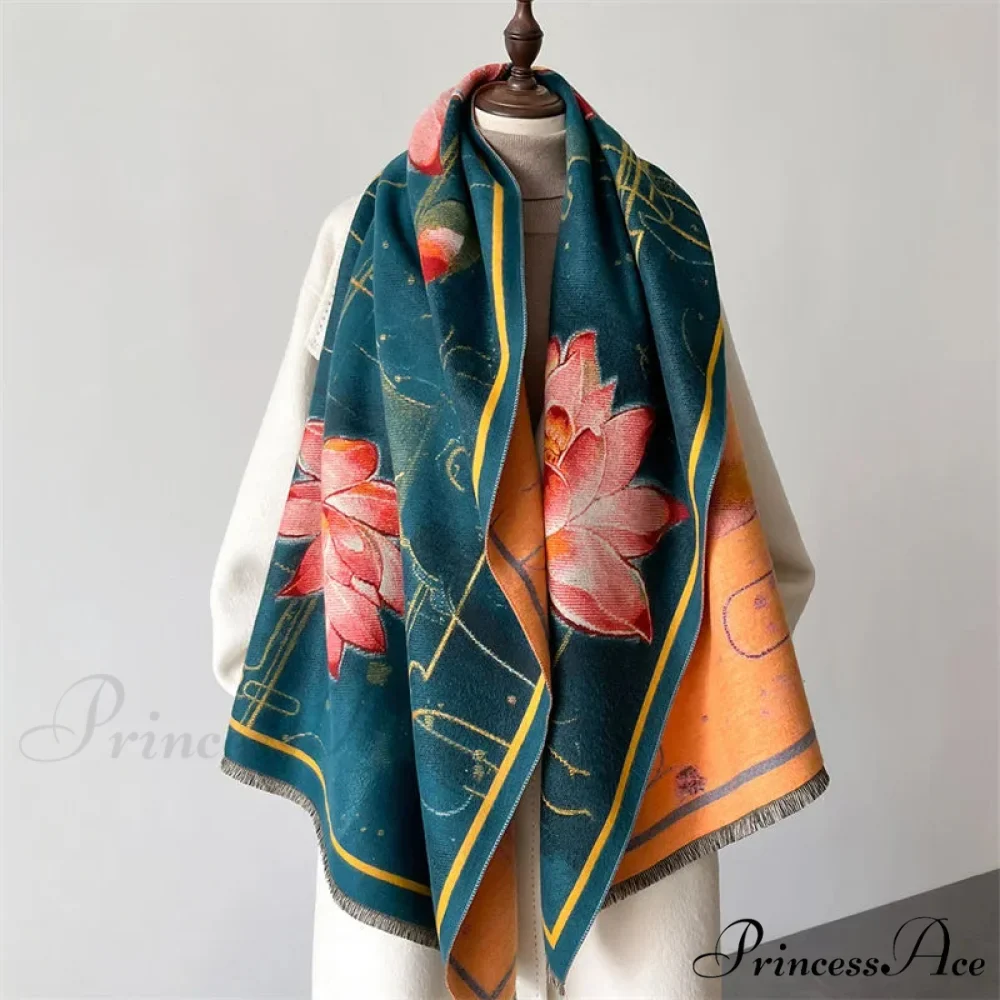 Opulent Cozy Wrap Merino Blossom Shawl - Image 13
