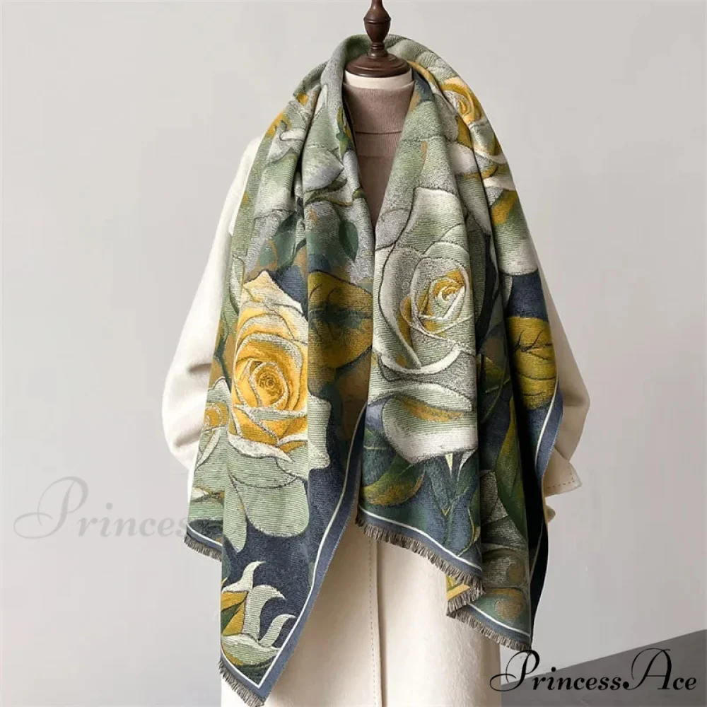 Opulent Cozy Wrap Merino Blossom Shawl - Image 3