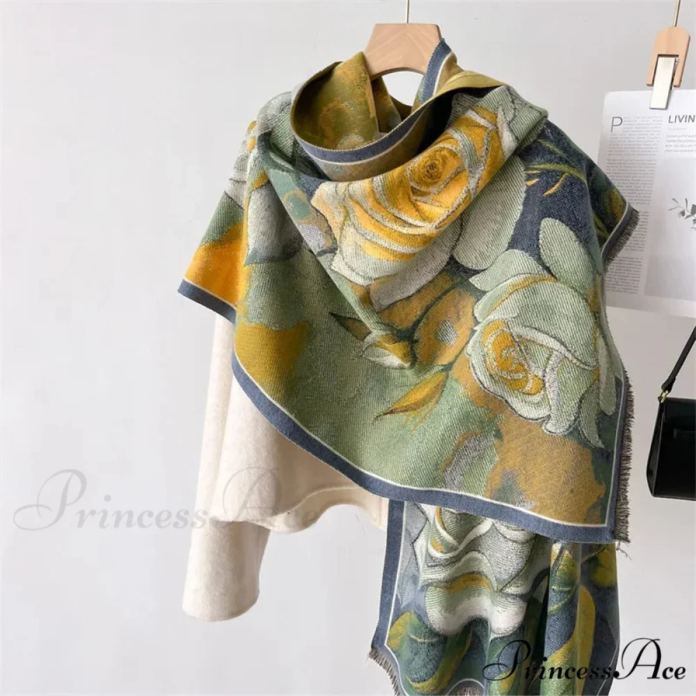 Opulent Cozy Wrap Merino Blossom Shawl - Image 4