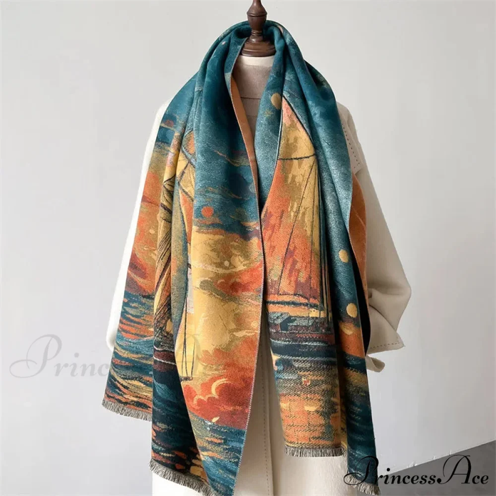 Opulent Cozy Wrap Merino Blossom Shawl - Image 7