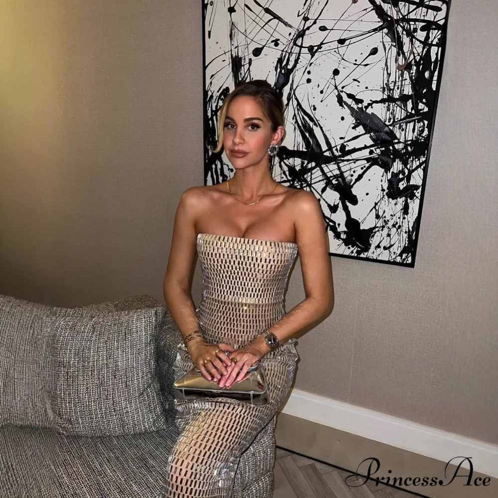 Opulent Crystal Bandage Celebration Gown - Image 2