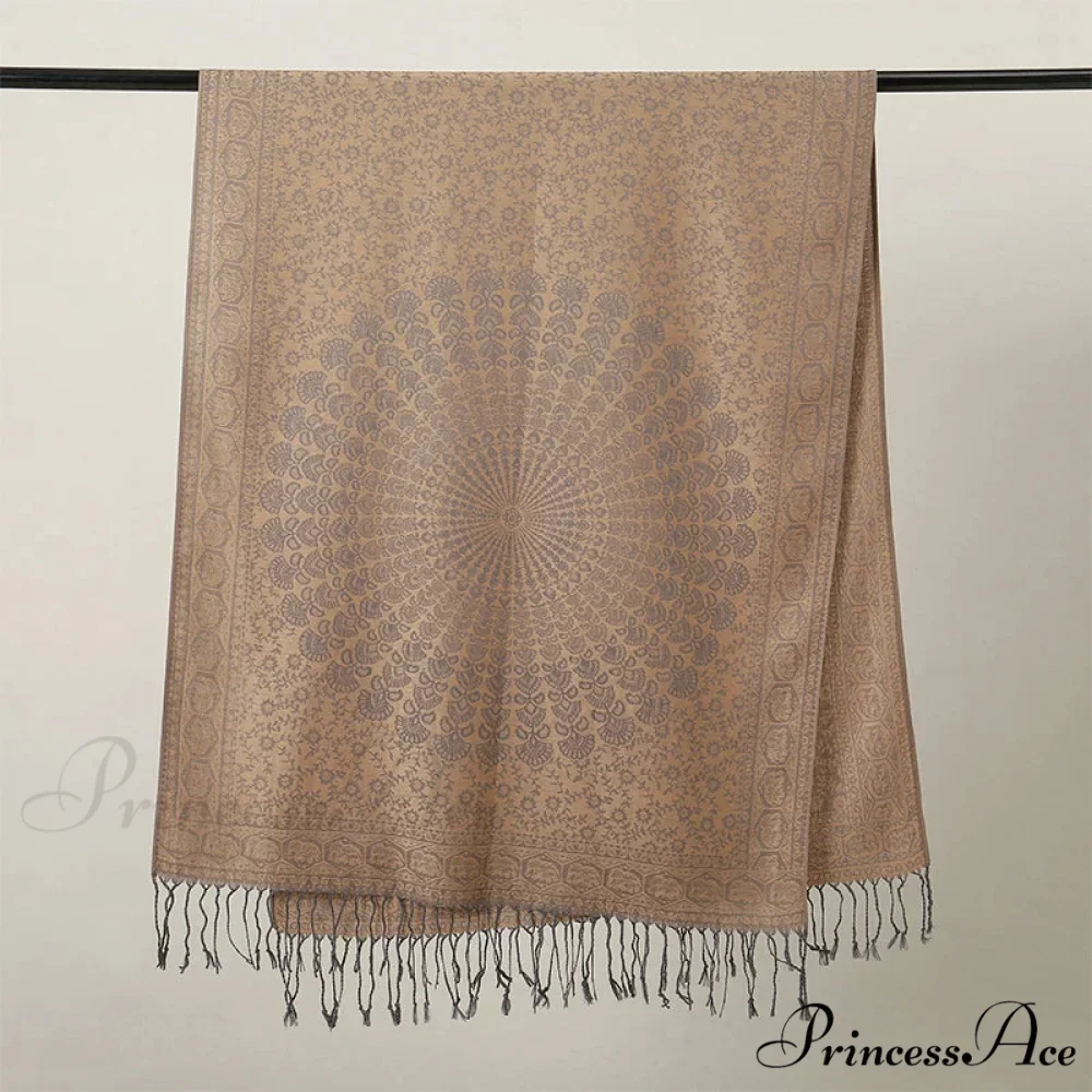 Opulent Fall Cashmere Pashmina Wrap Scarf - Image 10