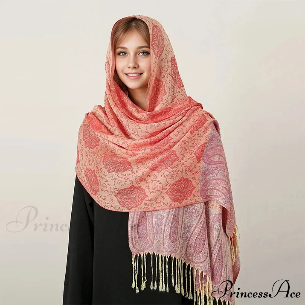 Opulent Fall Cashmere Pashmina Wrap Scarf - Image 2
