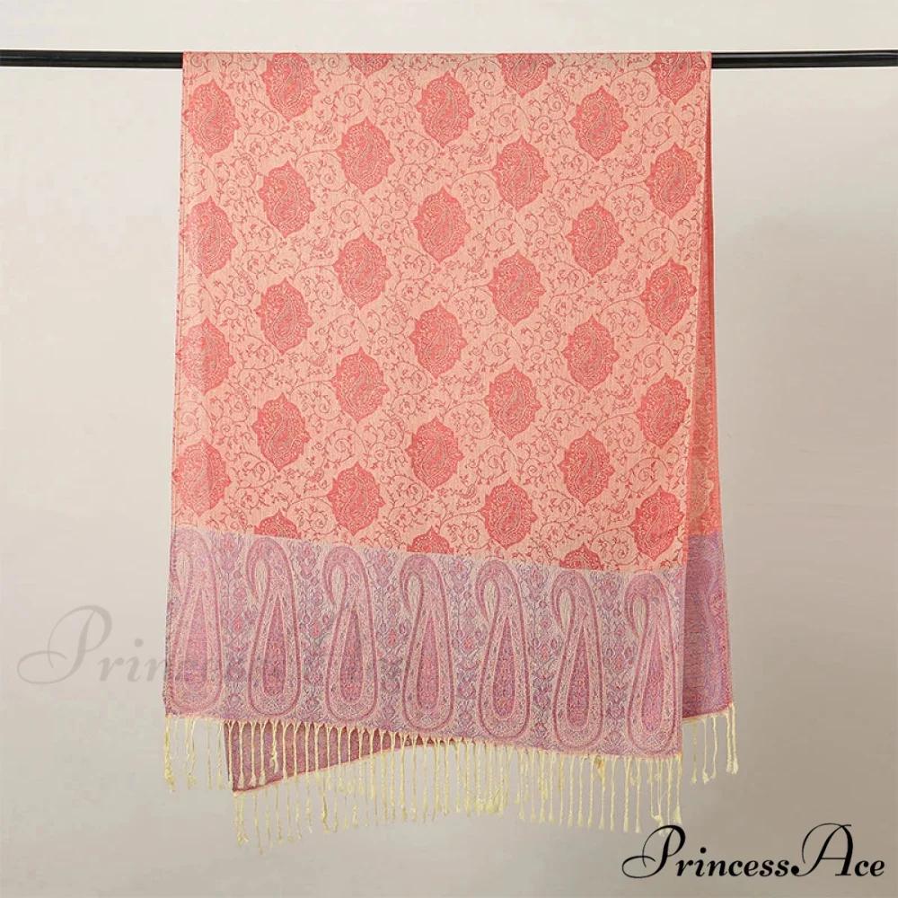Opulent Fall Cashmere Pashmina Wrap Scarf - Image 5