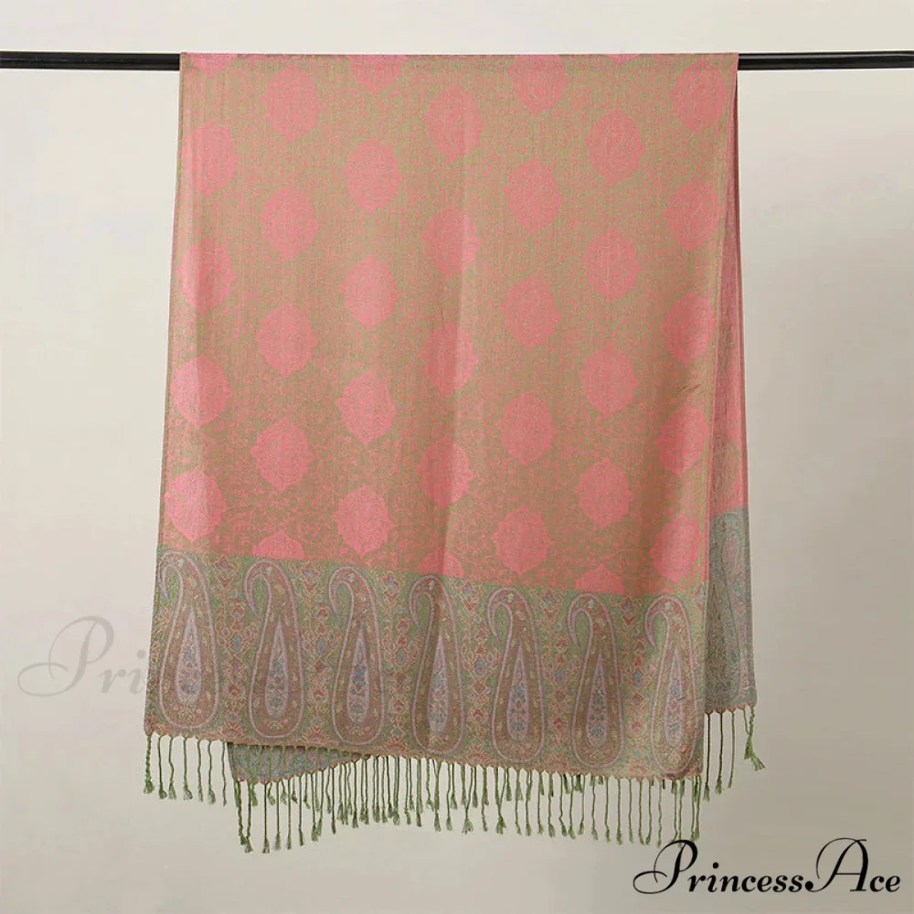 Opulent Fall Cashmere Pashmina Wrap Scarf - Image 6