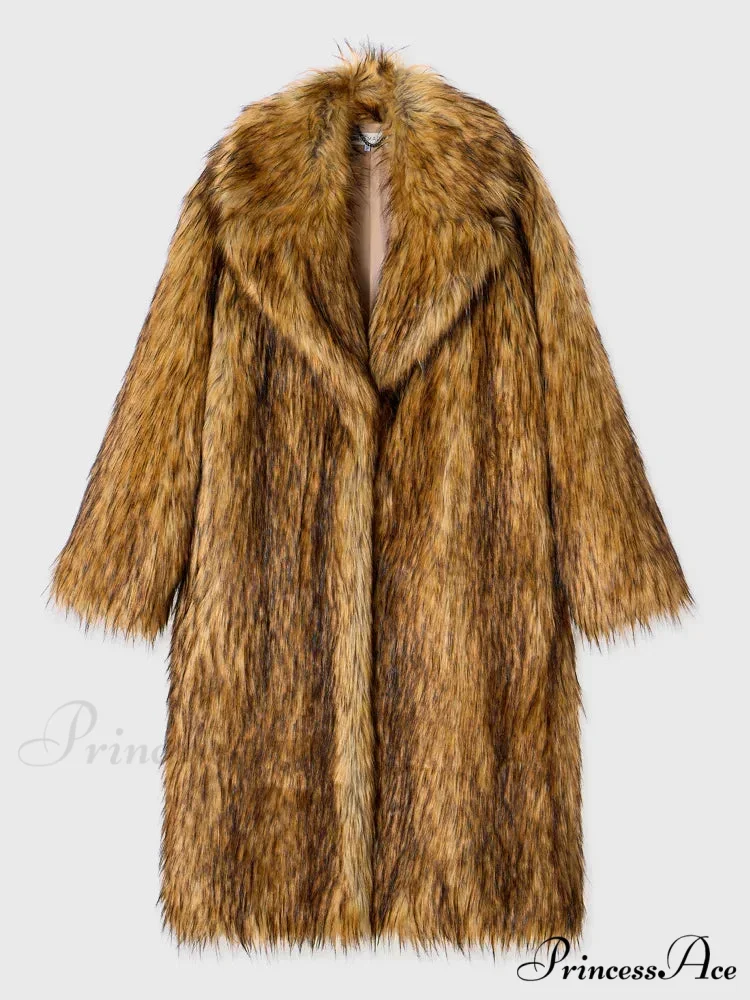 Opulent Fox Garment Lengthy Overcoat - Image 6
