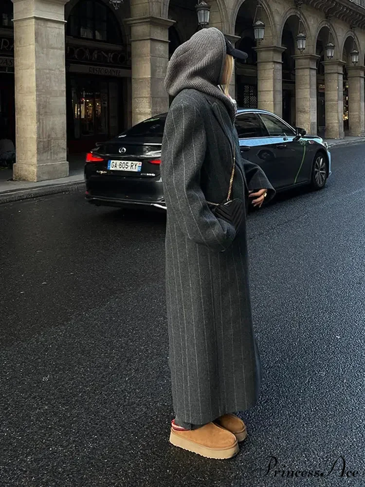 Opulent Fur Patchwork Leather Generous Overcoat - Image 2