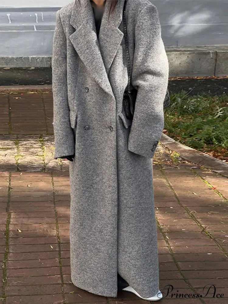 Opulent Fur Patchwork Leather Generous Overcoat - Image 7