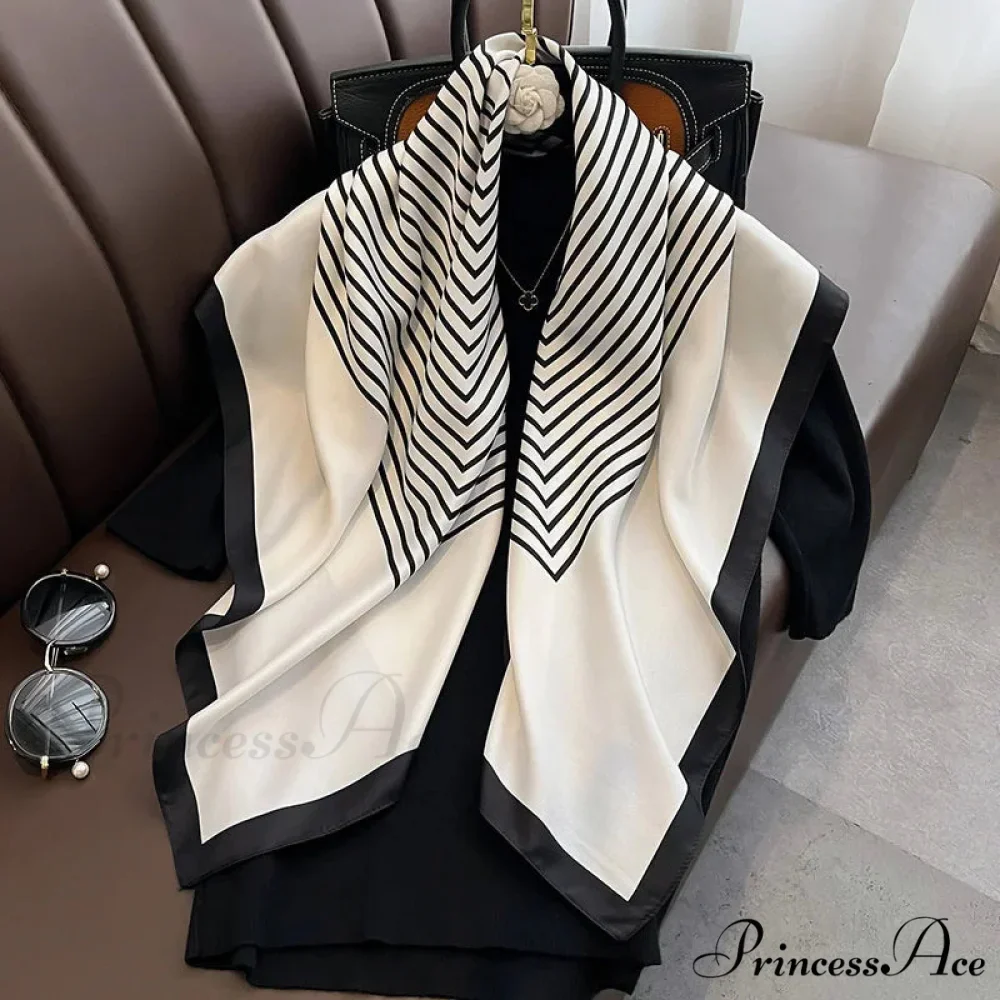 Opulent Silk Twill Hair Print Scarf - Image 2